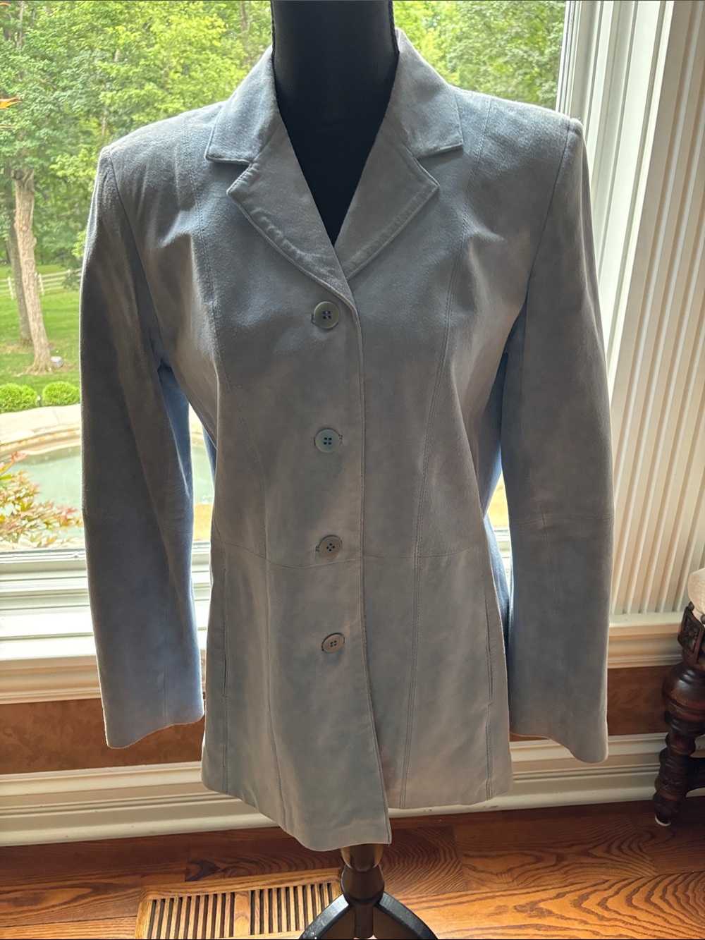 Liz Claiborne blue suede blazer